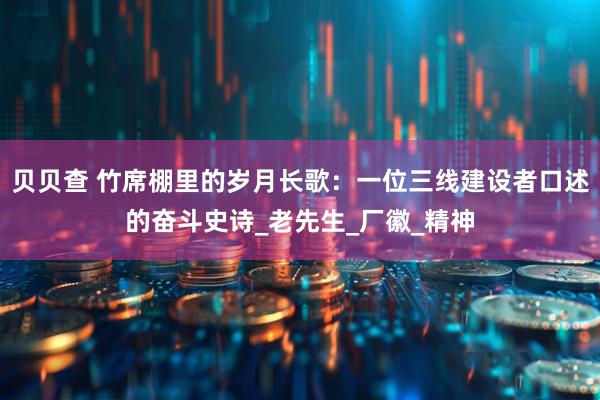 贝贝查 竹席棚里的岁月长歌：一位三线建设者口述的奋斗史诗_老先生_厂徽_精神