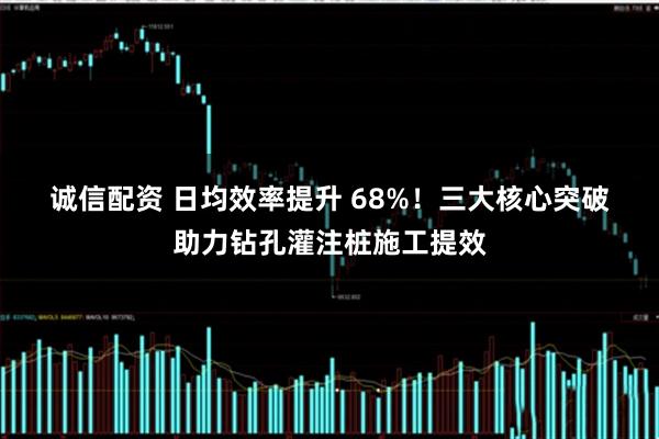 诚信配资 日均效率提升&#32;68%！三大核心突破助力钻孔灌注桩施工提效