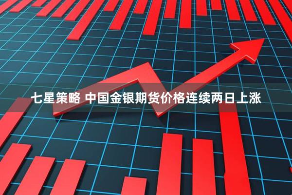 七星策略 中国金银期货价格连续两日上涨